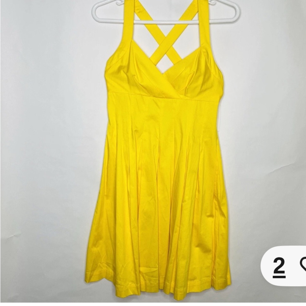 Calvin Klein Sunny Yellow Criss Cross Dress
